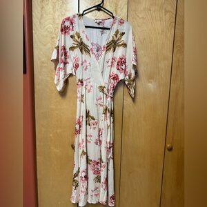 Floral wrap dress
